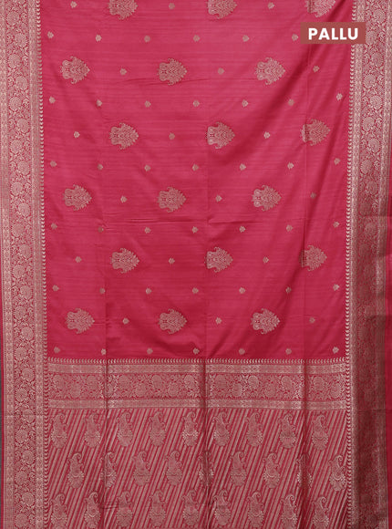 Pink Semi Soft Silk Saree