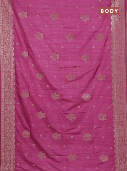 Mauve Pink Semi Soft Silk Saree