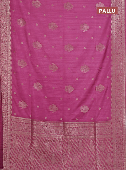 Mauve Pink Semi Soft Silk Saree