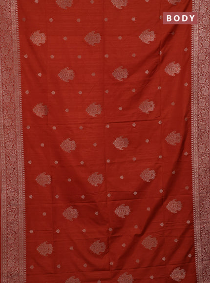 Rust Semi Soft Silk Saree