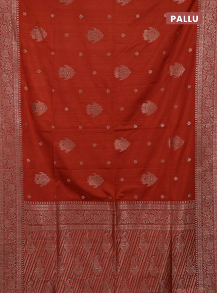 Rust Semi Soft Silk Saree