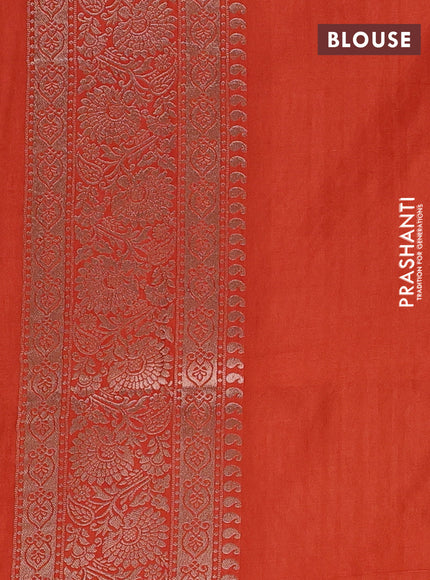 Rust Semi Soft Silk Saree