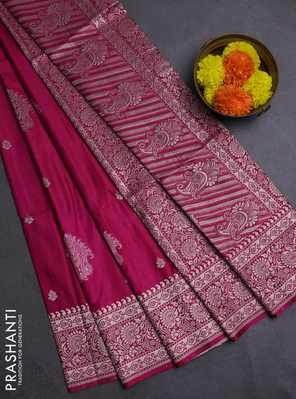 Pink Semi Soft Silk Saree