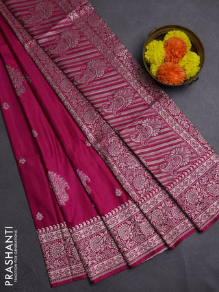 Pink Semi Soft Silk Saree