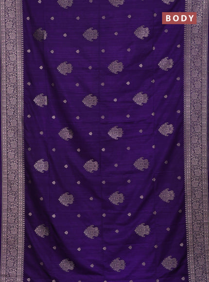 Violet Semi Soft Silk Saree