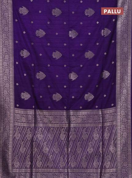 Violet Semi Soft Silk Saree