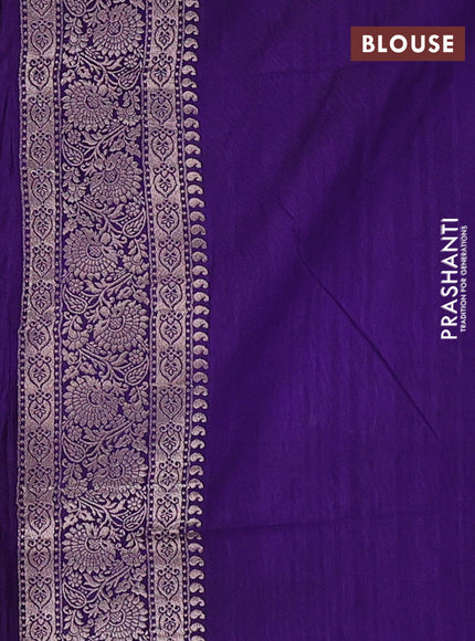 Violet Semi Soft Silk Saree