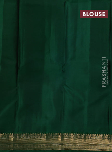Peach & Green Pure Kanchipuram Silk - Buttas