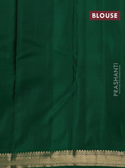 Red & Green Pure Kanchipuram Silk - Buttas