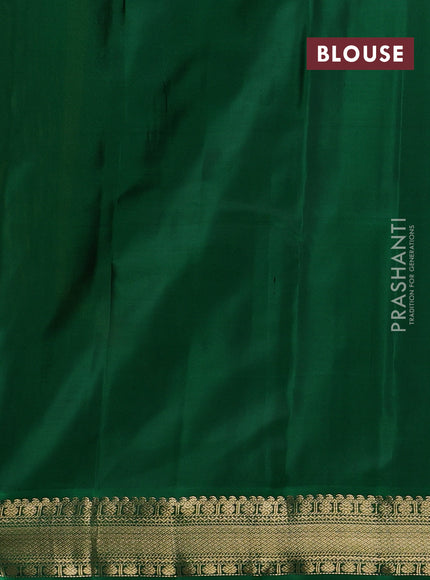 Yellow & Green Pure Kanchipuram Silk - Buttas