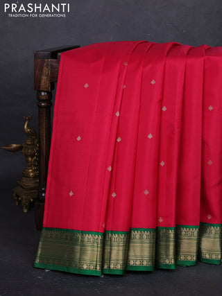 Pink & Green Pure Kanchipuram Silk - Buttas