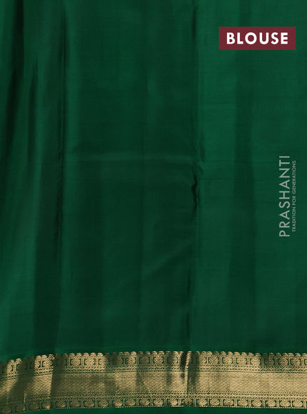 Pink & Green Pure Kanchipuram Silk - Buttas