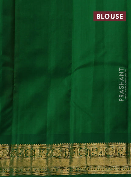 Maroon & Green Pure Kanchipuram Silk - Buttas