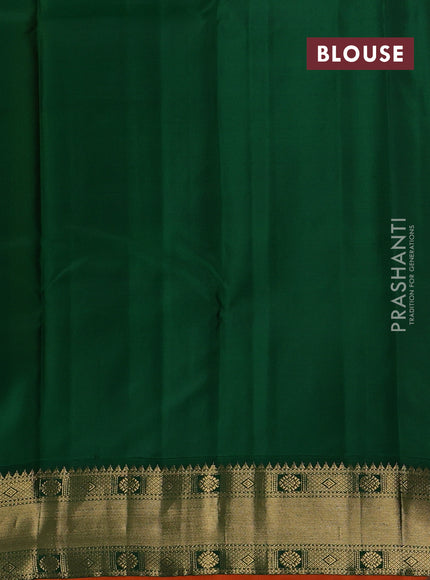 Yellow & Green Pure Kanchipuram Silk - Buttas