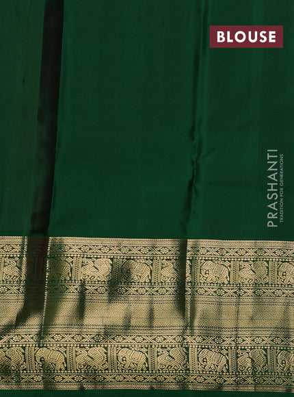 Red & Green Pure Kanchipuram Silk - 1000 Buttas