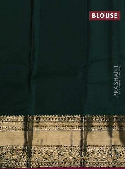 Red & Green Pure Kanchipuram Silk - Buttas