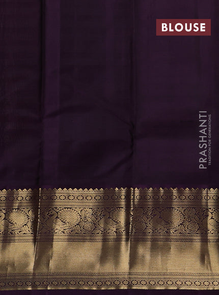 Beige & Wine Pure Kanchipuram Silk - Buttas