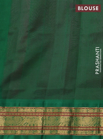 Pink & Green Silk Cotton Korvai - Buttas