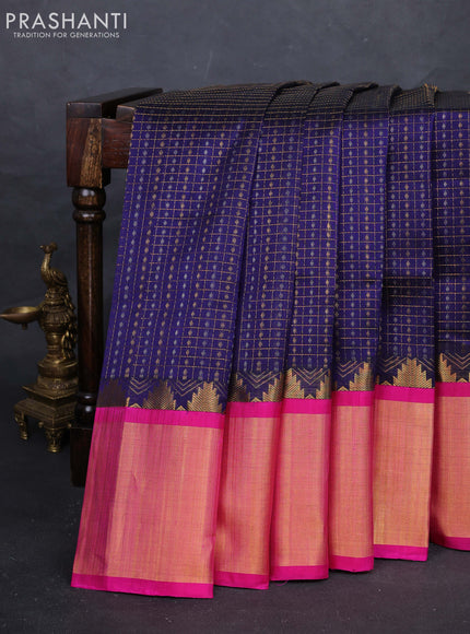 Violet & Pink Silk Cotton Kuppadam -Lakash Deepam
