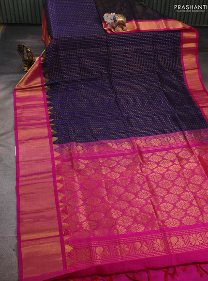 Violet & Pink Silk Cotton Kuppadam -Lakash Deepam