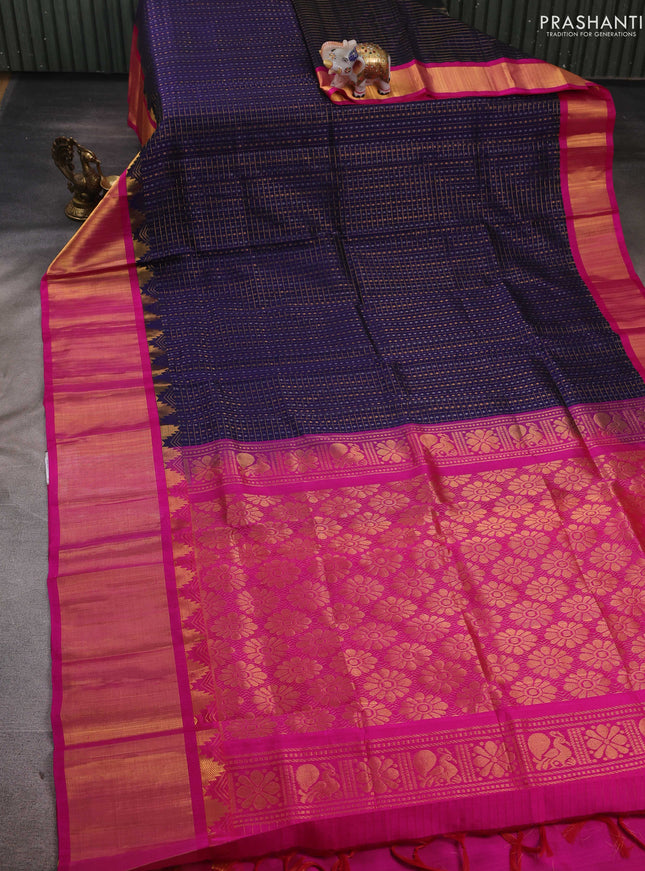 Violet & Pink Silk Cotton Kuppadam -Lakash Deepam