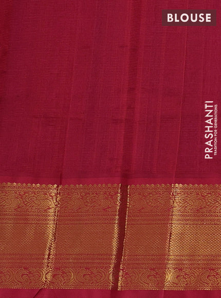 Purple & Red Silk Cotton Saree - Kuppadam