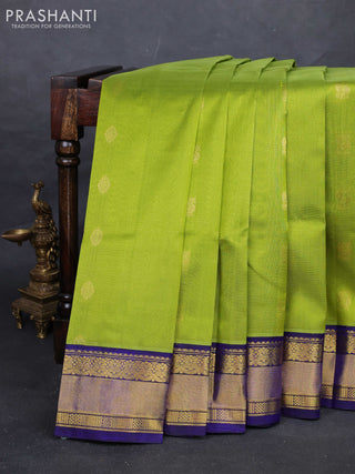 Green & Blue Silk Cotton Kuppadam - Buttas