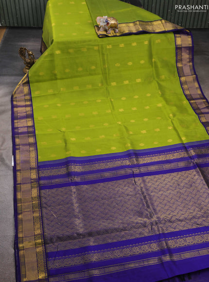Green & Blue Silk Cotton Kuppadam - Buttas