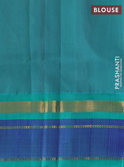 Pink & Teal Green Silk Cotton Kuppadam - Buttas