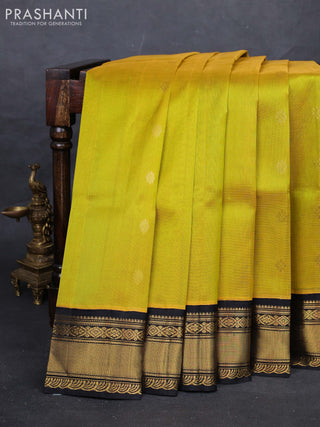 Mustard Green & Black Silk Cotton Kuppadam - Buttas