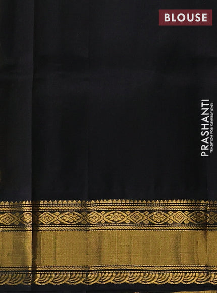Mustard Green & Black Silk Cotton Kuppadam - Buttas