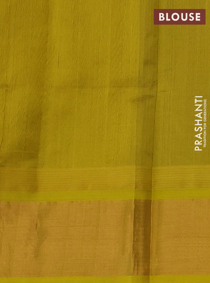 Coffee Brown & Yellow Silk Cotton Saree - Kuppadam