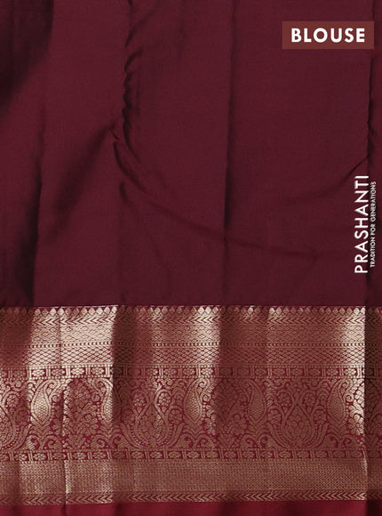 Green & Maroon Bangalori Silk - Buttas