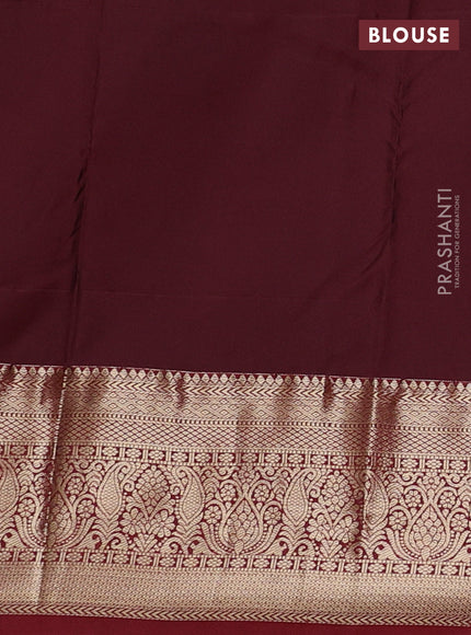 Grey & Maroon Bangalori Silk - Buttas