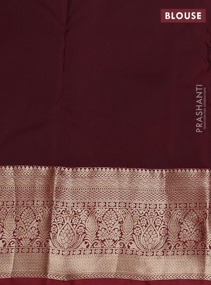 Green & Maroon Bangalori Silk - Buttas