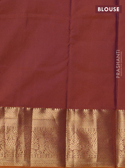 Violet & Orange Bangalori Silk - Buttas