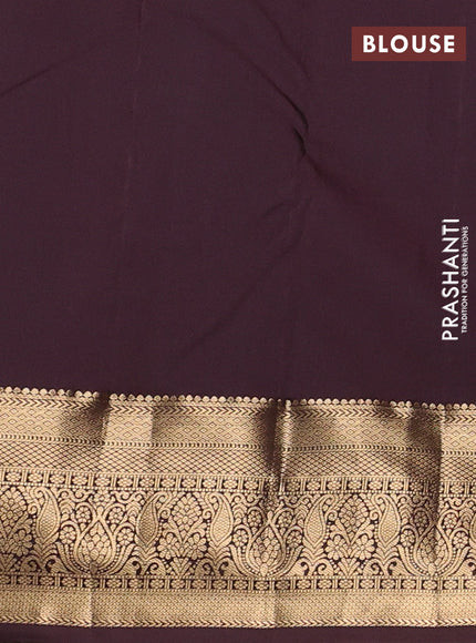 Mustard Yellow & Coffee Brown Bangalori Silk - Buttas