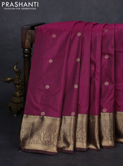 Wine & Coffee Brown Bangalori Silk - Buttas