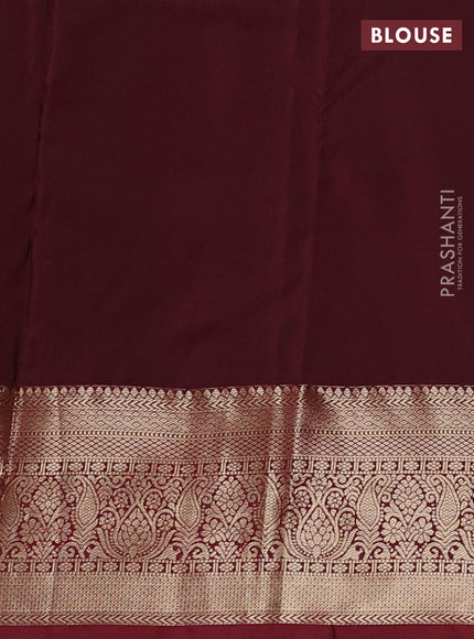 Grey & Maroon Bangalori Silk - Buttas