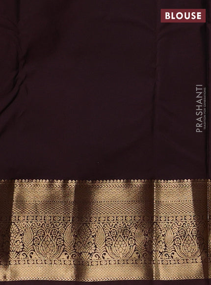 Maroon & Coffee Brown Bangalori Silk - Buttas