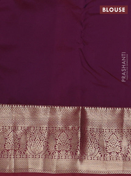 Mustard Yellow & Maroon Bangalori Silk - Buttas