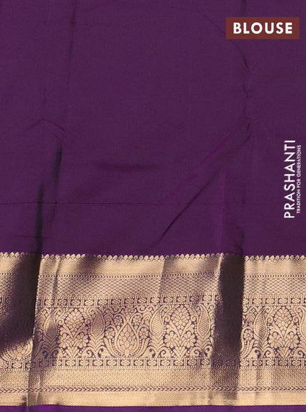 Green & Purple Bangalori Silk - Buttas