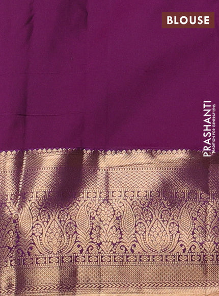 Grey & Purple Bangalori Silk - Buttas