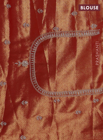 Red Pure Kanchipuram Silk - Embroidery