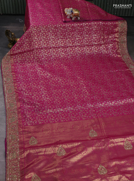 Pink Pure Kanchipuram Silk - Embroidery