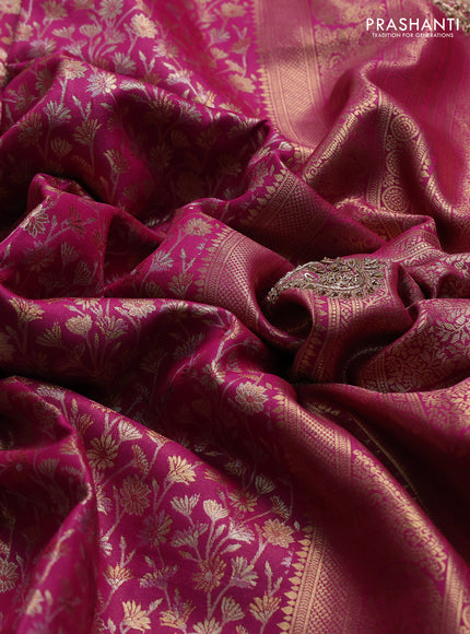 Pink Pure Kanchipuram Silk - Embroidery
