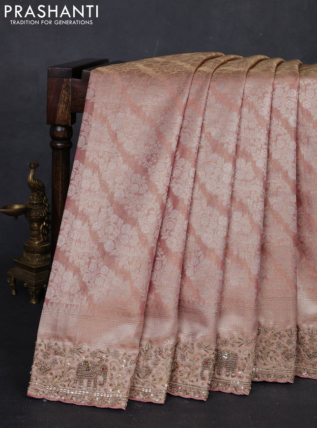 Mauve Pink Kanchipuram Silk - Embroidery