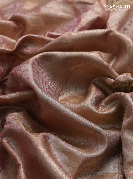 Mauve Pink Pure Kanchipuram Silk - Embroidery
