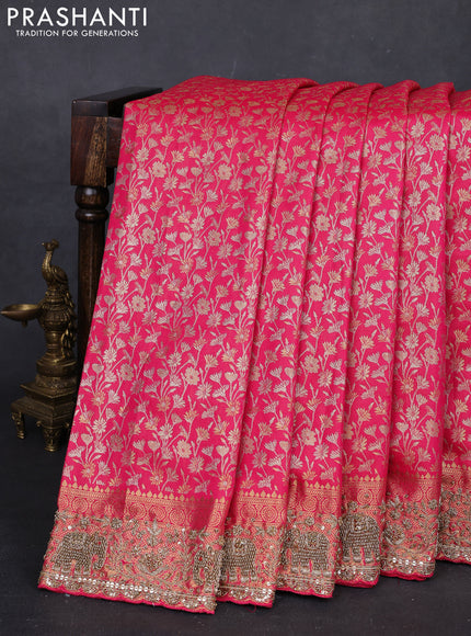 Pink Pure Kanchipuram Silk - Embroidery