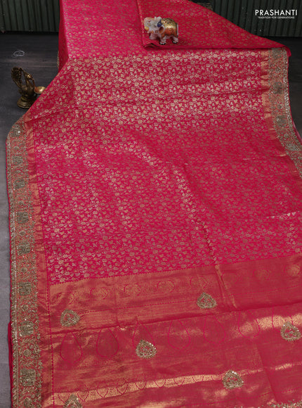 Pink Pure Kanchipuram Silk - Embroidery